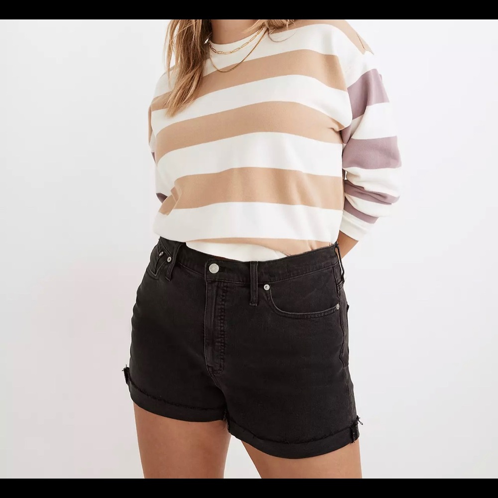 Madewell Highrise Jean Shorts Raw Edge